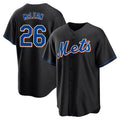 Choea NY.Mets #26 Nolan McLean Player Black Replica Home Game Stitched Jerseys