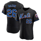 Choea NY.Mets #26 Nolan McLean Player Black Replica Home Limited Elite Stitched Jerseys