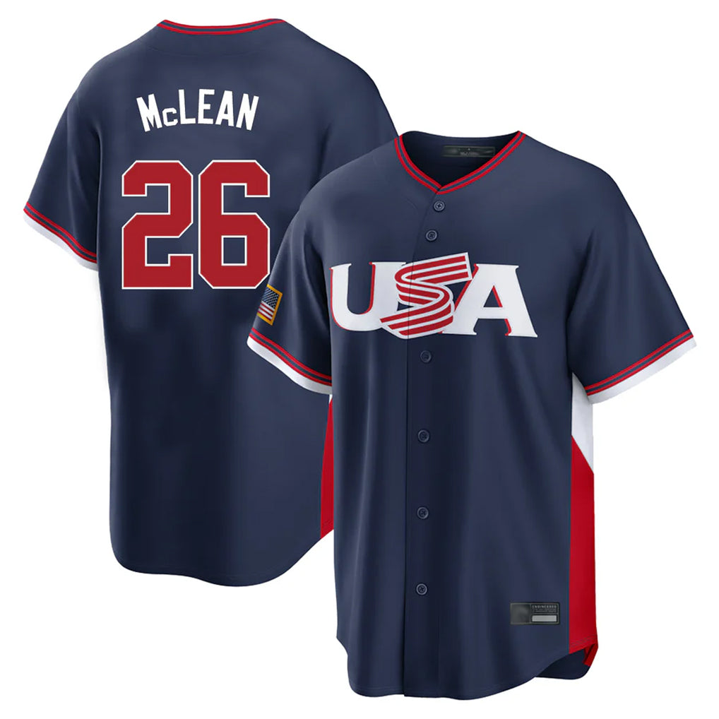 Choea NY.Mets #26 Nolan McLean Player Navy USA 2026 World Classic Home Limited Stitched Jerseys