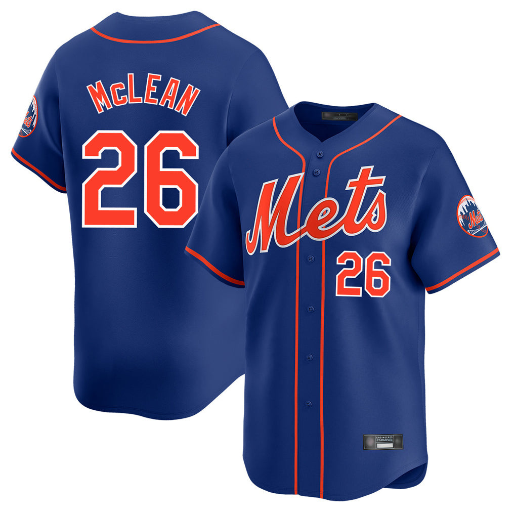 Choea NY.Mets #26 Nolan McLean Player Royal Home Limited Stitched Jerseys