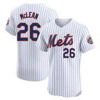 Choea NY.Mets #26 Nolan McLean Player White Home Limited Elite Stitched Jerseys