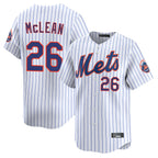 Choea NY.Mets #26 Nolan McLean Player White Home Replica Stitched Jerseys