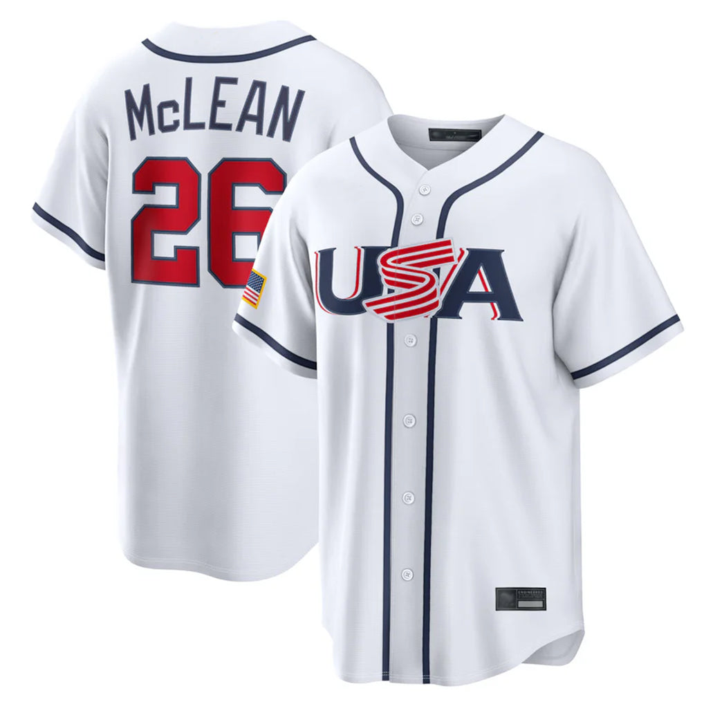 Choea NY.Mets #26 Nolan McLean Player White USA 2026 World Classic Home Limited Stitched Jerseys