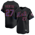 Choea NY.Mets #27 Mark Vientos Player Black Alternate Home Limited Stitched Jerseys
