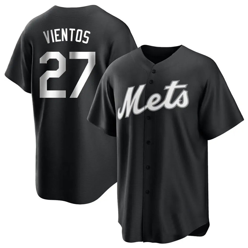 Choea NY.Mets #27 Mark Vientos Player Black Home Game Stitched Jerseys