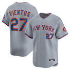 Choea NY.Mets #27 Mark Vientos Player Gray Road Limited Home Stitched Jerseys