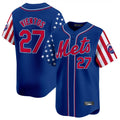 Choea NY.Mets #27 Mark Vientos Player Royal 2025 Independence Day Vapor Premier Limited  Stitched Jerseys