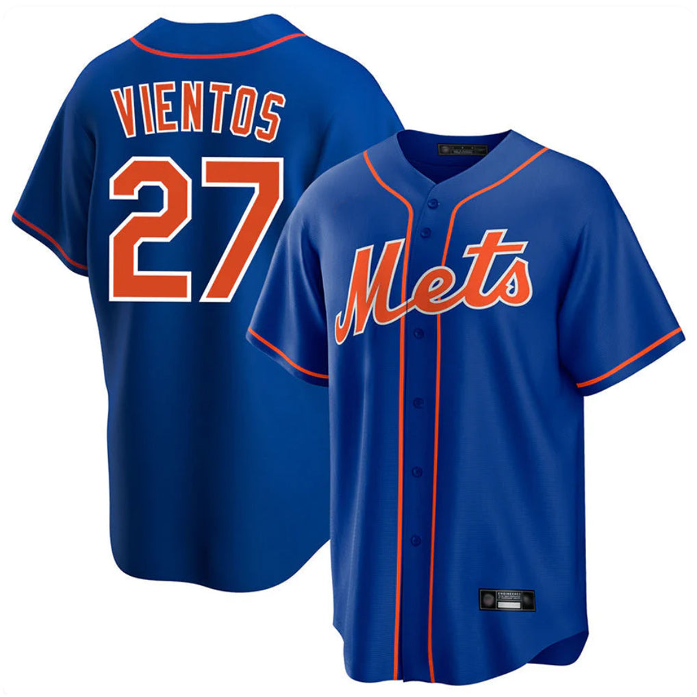 Choea NY.Mets #27 Mark Vientos Player Royal Home Game Stitched Jerseys