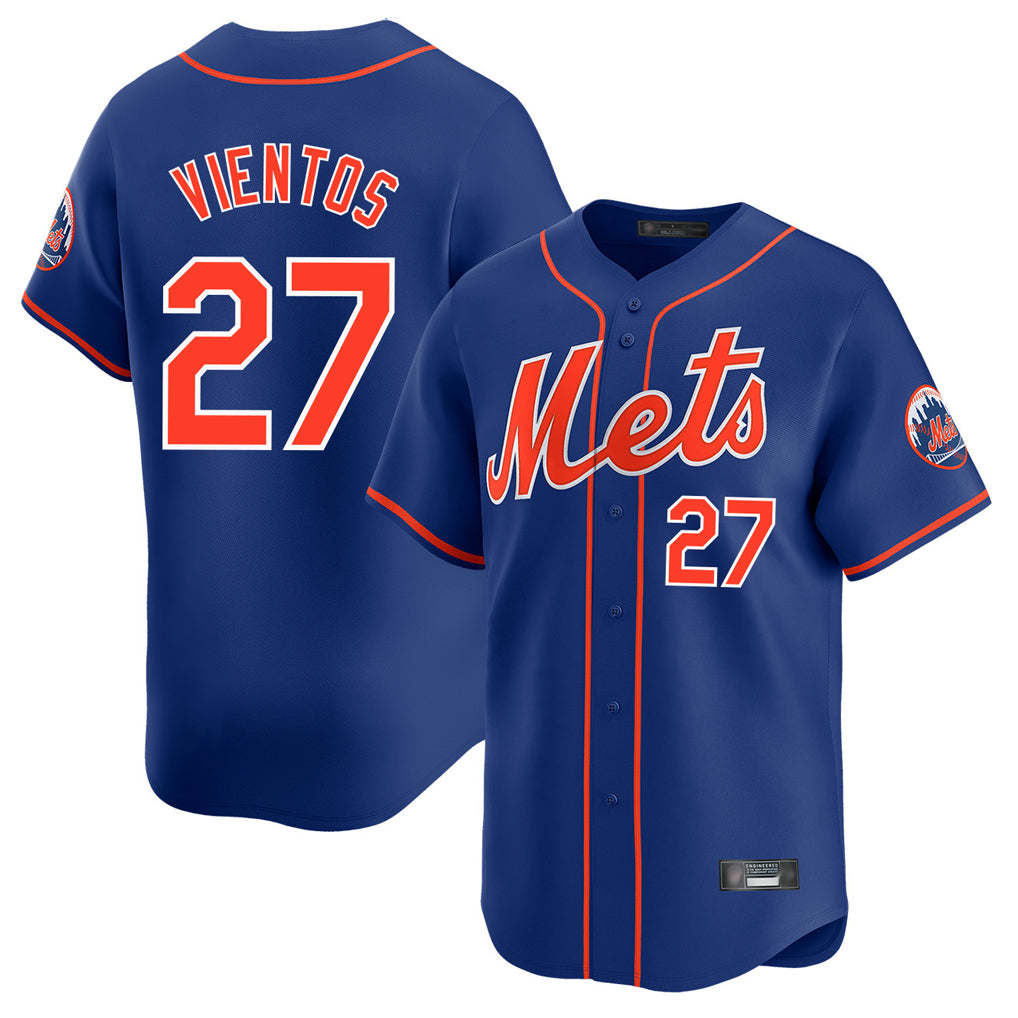 Choea NY.Mets #27 Mark Vientos Player Royal Home Limited Stitched Jerseys