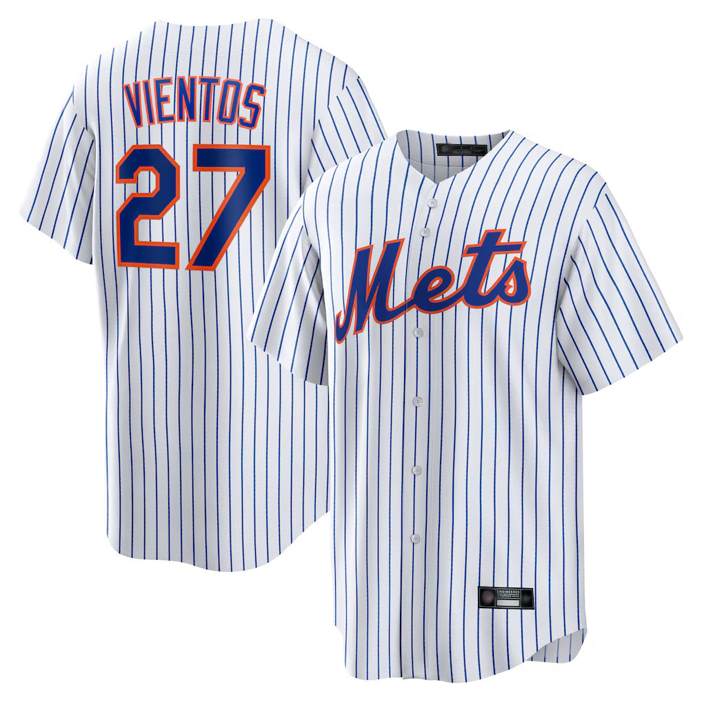 Choea NY.Mets #27 Mark Vientos Player White Home Game Stitched Jerseys