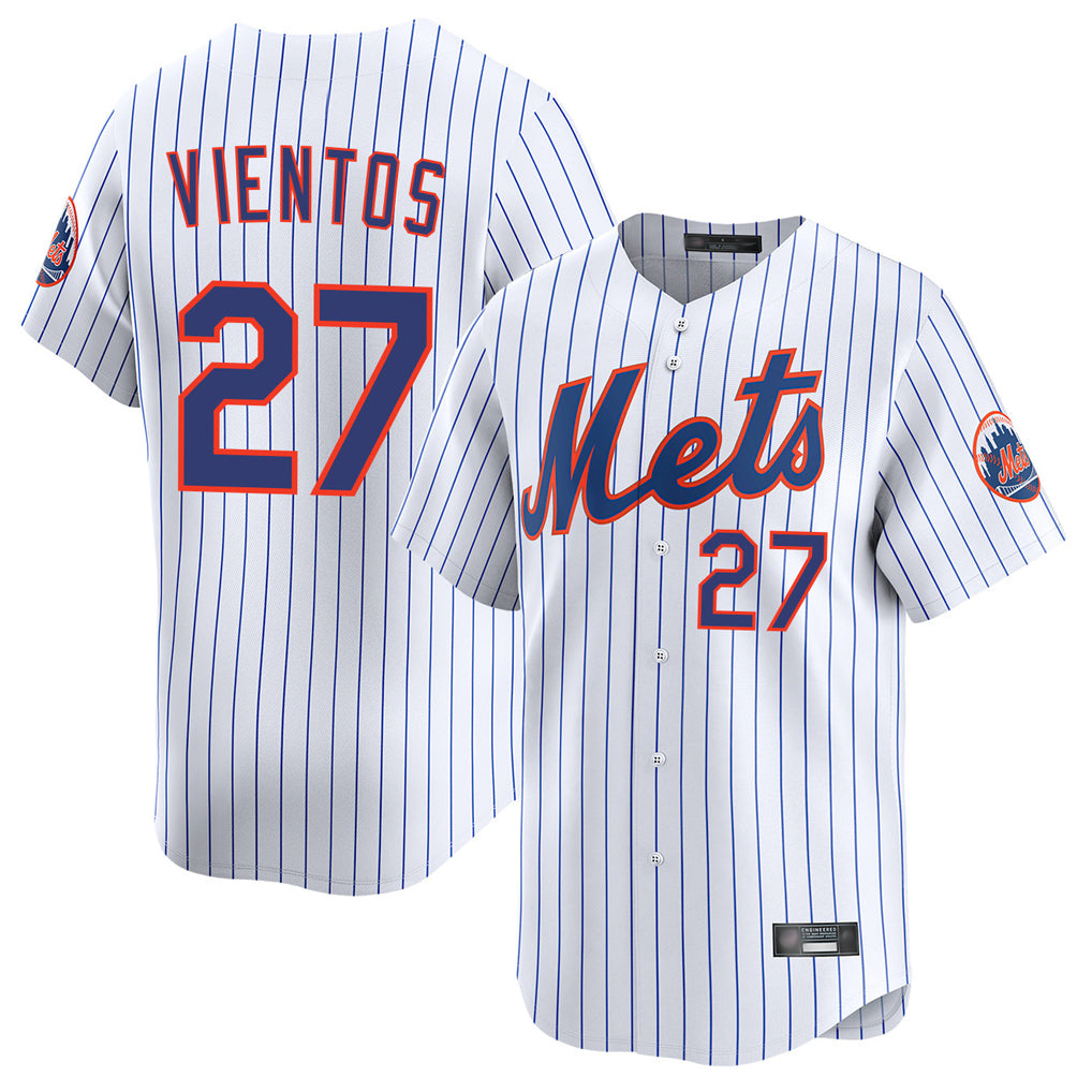 Choea NY.Mets #27 Mark Vientos Player White Home Limited Stitched Jerseys