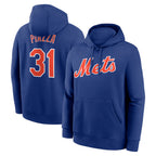 Choea NY.Mets #31 Mike Piazza Player Royal Club Pullover Hoodie Game Stitched Jerseys