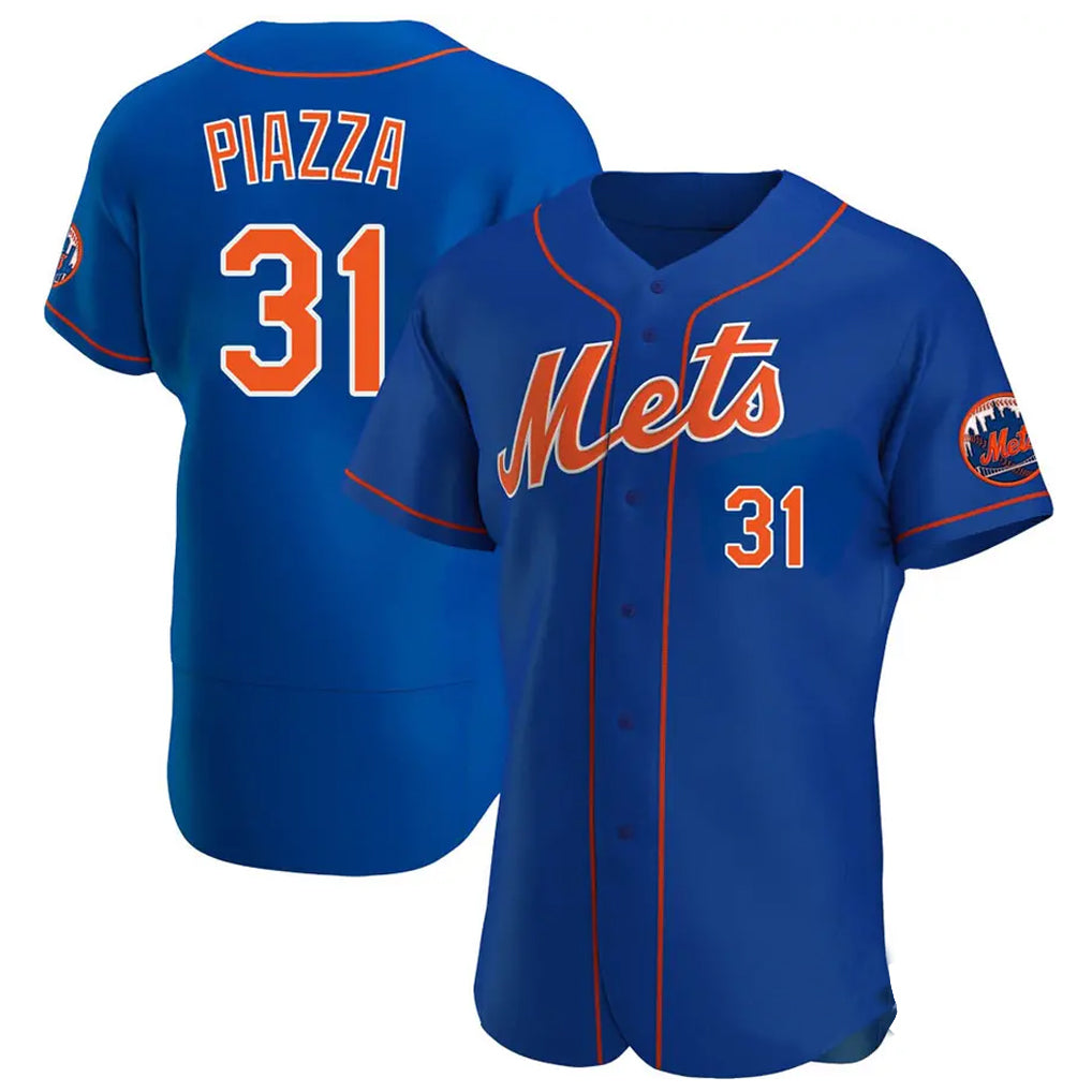 Choea NY.Mets #31 Mike Piazza Player Royal Limited Elite Home Stitched Jerseys
