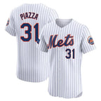 Choea NY.Mets #31 Mike Piazza Player White Home Limited Elite Stitched Jerseys