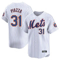 Choea NY.Mets #31 Mike Piazza Player White Home Replica Stitched Jerseys