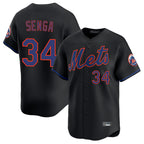 Choea NY.Mets #34 Kodai Senga Player Black Alternate Home Limited Stitched Jerseys