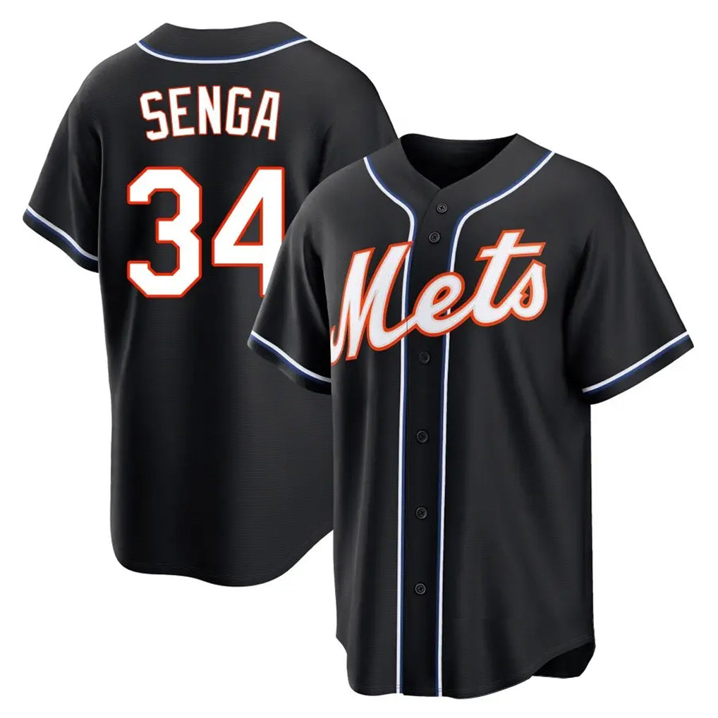 Choea NY.Mets #34 Kodai Senga Player Black Fashion Out Game Stitched Jerseys