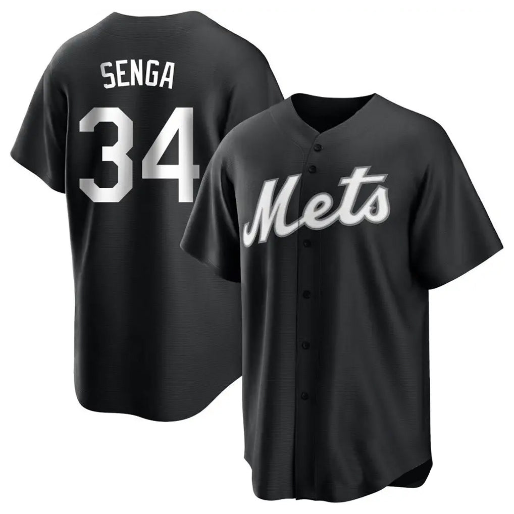 Choea NY.Mets #34 Kodai Senga Player Black Home Game Stitched Jerseys