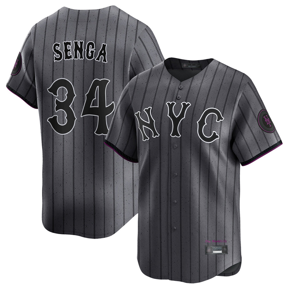 Choea NY.Mets #34 Kodai Senga Player Gray City Connect Limited Stitched Jerseys