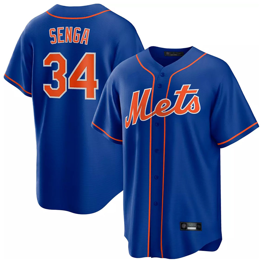 Choea NY.Mets #34 Kodai Senga Player Royal Home Game Stitched Jerseys