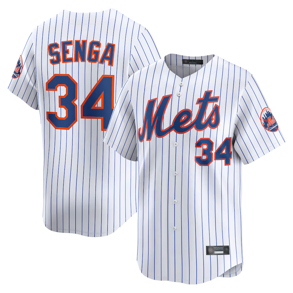 Choea NY.Mets #34 Kodai Senga Player White Home Limited Stitched Jerseys