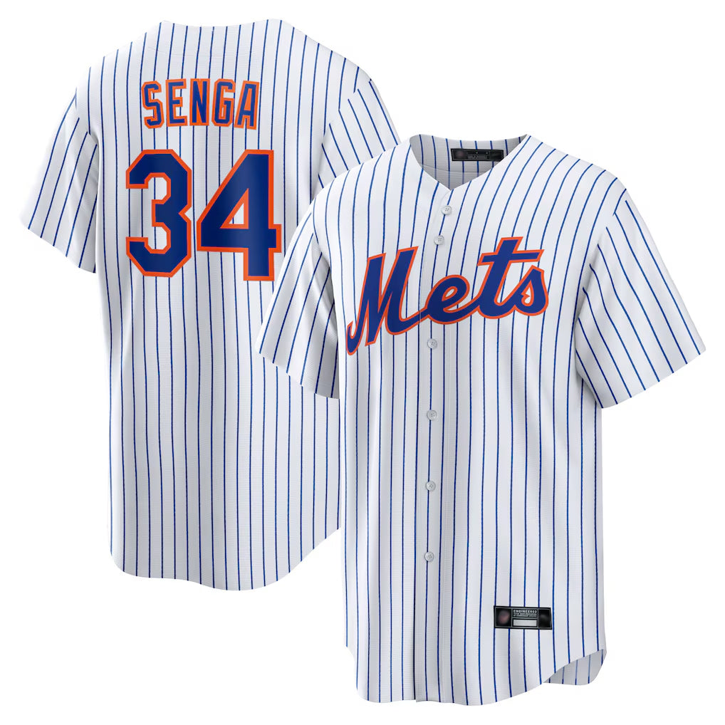Choea NY.Mets #34 Kodai Senga Player White Home Replica Stitched Jerseys