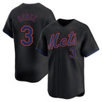 Choea NY.Mets #3 Carson Benge Player Black Alternate Home Limited Stitched Jerseys