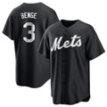 Choea NY.Mets #3 Carson Benge Player Black Home Game Stitched Jerseys