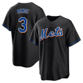 Choea NY.Mets #3 Carson Benge Player Black Replica Home Game Stitched Jerseys