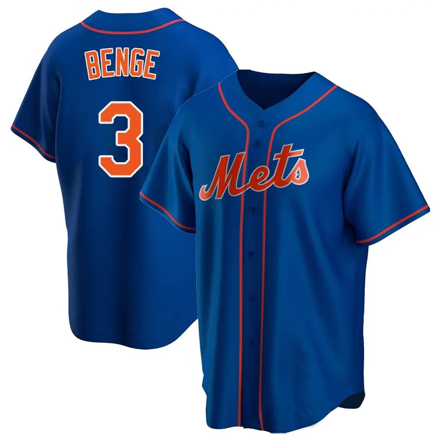 Choea NY.Mets #3 Carson Benge Player Royal Home Game Stitched Jerseys