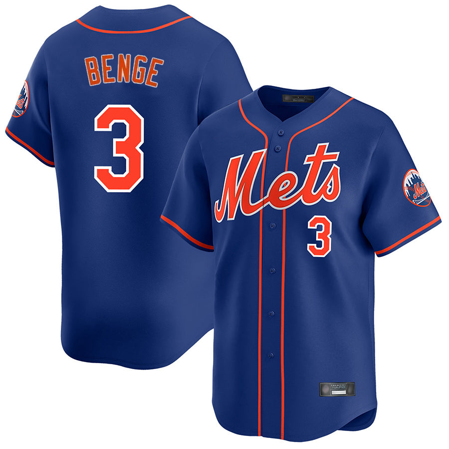 Choea NY.Mets #3 Carson Benge Player Royal Home Limited Stitched Jerseys