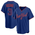 Choea NY.Mets #3 Carson Benge Player Royal T-shirt Home Game Stitched Jerseys