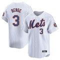 Choea NY.Mets #3 Carson Benge Player White Home Replica Stitched Jerseys