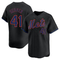 Choea NY.Mets #41 Tom Seaver Player Black Alternate Home Limited Stitched Jerseys