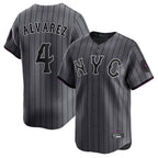 Choea NY.Mets #4 Francisco Alvarez Player Gray City Connect Limited Stitched Jerseys