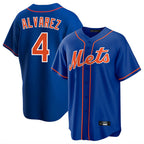 Choea NY.Mets #4 Francisco Alvarez Player Royal Home Game Stitched Jerseys