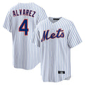 Choea NY.Mets #4 Francisco Alvarez Player White Home Game Stitched Jerseys