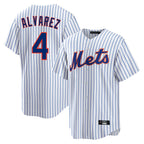 Choea NY.Mets #4 Francisco Alvarez Player White Home Game Stitched Jerseys