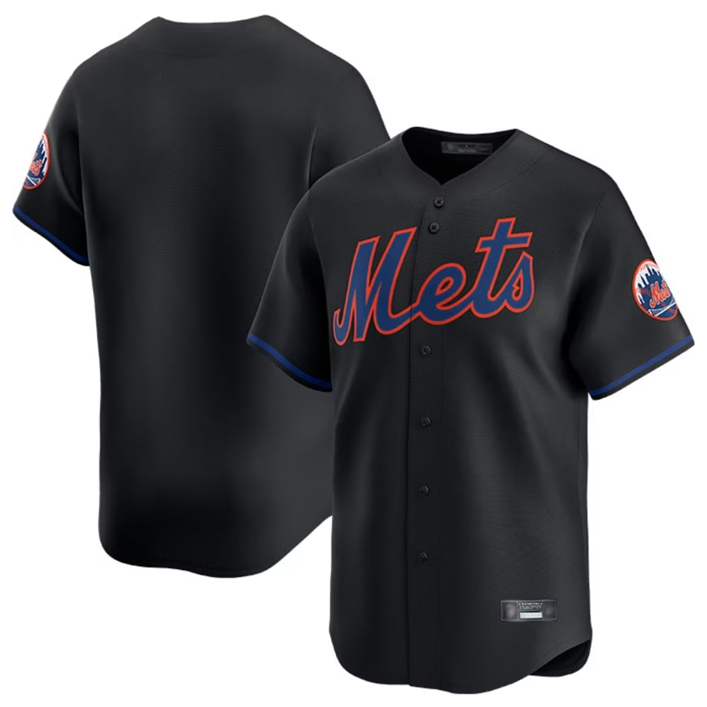 Choea NY.Mets Blank Player Black Home Game Stitched Jerseys