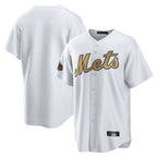 Choea NY.Mets Blank Player Gold Road Home Game Stitched Jerseys