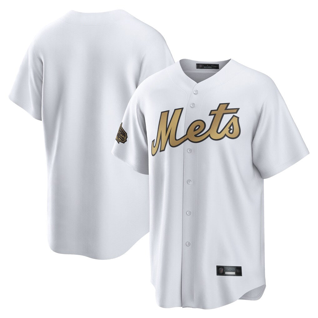 Choea NY.Mets Blank Player Gold Road Home Game Stitched Jerseys