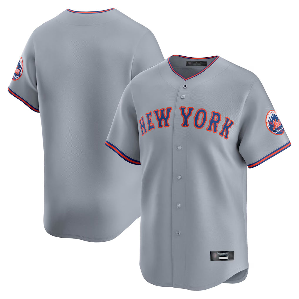 Choea NY.Mets Blank Player Gray Road Limited Home Stitched Jerseys