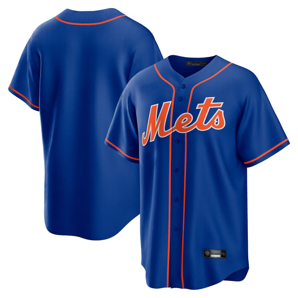 Choea NY.Mets Blank Player Royal Home Game Stitched Jerseys