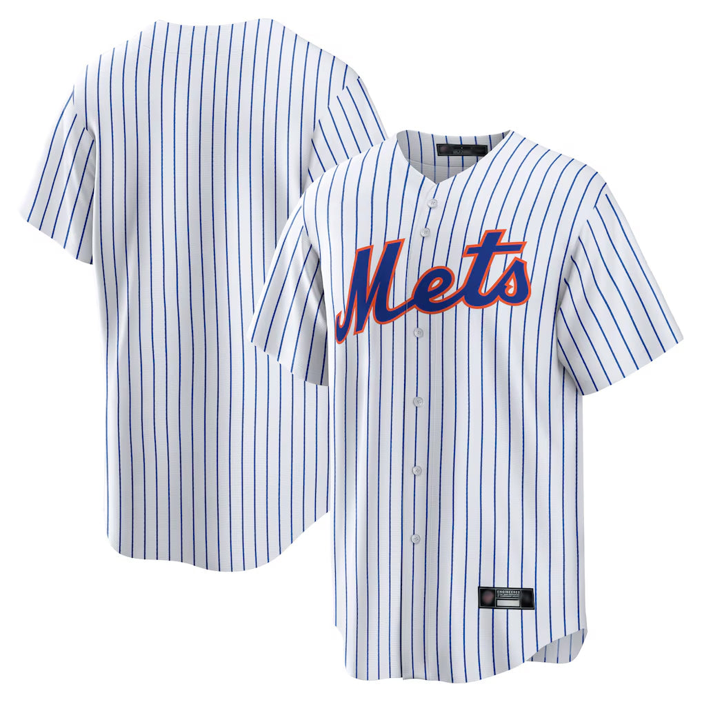 Choea NY.Mets Blank Player White Home Game Stitched Jerseys