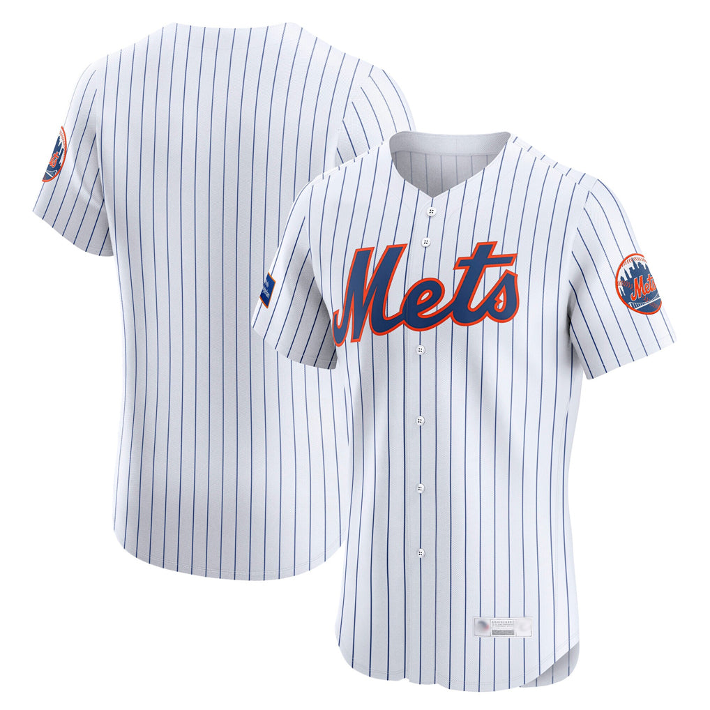 Choea NY.Mets Blank Player White Home Limited Elite Stitched Jerseys