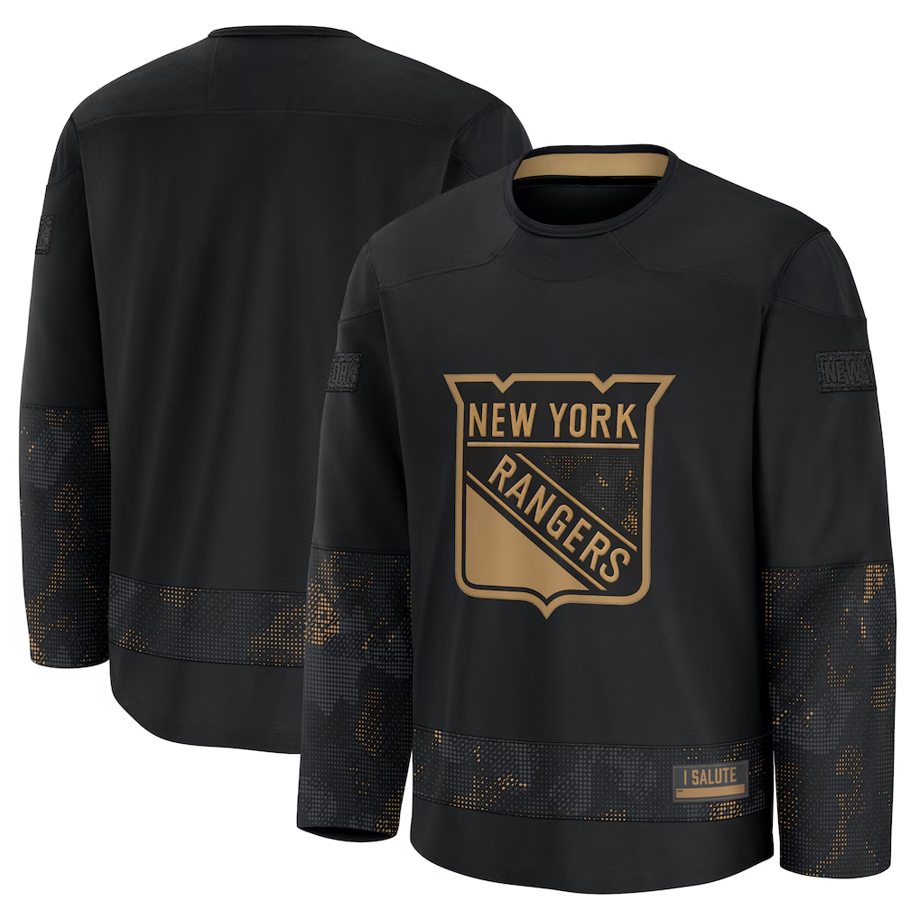 Choea NY.Rangers Black 2024 Military Appreciation Practice Jerseys