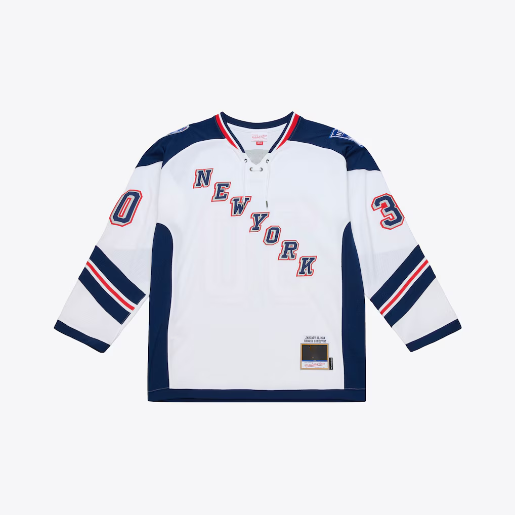 Choea NY.Rangers Henrik Lundqvist Mitchell & Ness White 2014 Stadium Series Power Play Jerseys