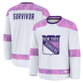 Choea NY.Rangers White Hockey Fights Cancer Survivor Practice Jerseys