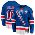 Choea NY.Rangers #10 JT Miller Blue Home Captain's Patch Breakaway Jerseys