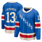 Choea NY.Rangers #13 Alexis Lafreniere Blue Centennial Breakaway Jerseys